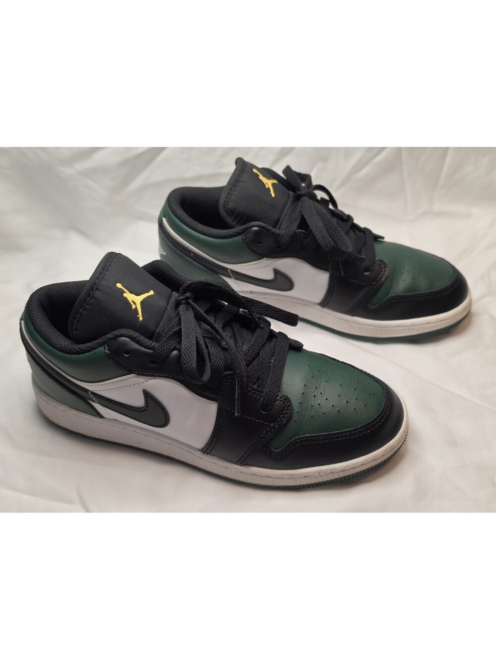 Air Jordan 1 Low GS Green Toe 553560-371 Size 4.5Y Youth Nike Basketball Shoes